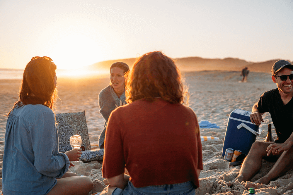 office event at beach